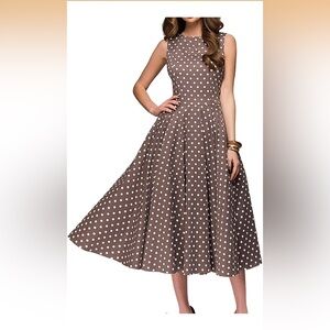 Simple Flavor Women's Vintage Dress Sleeveless O-Neck Party Cocktail Dress